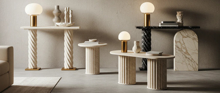 marble console tables