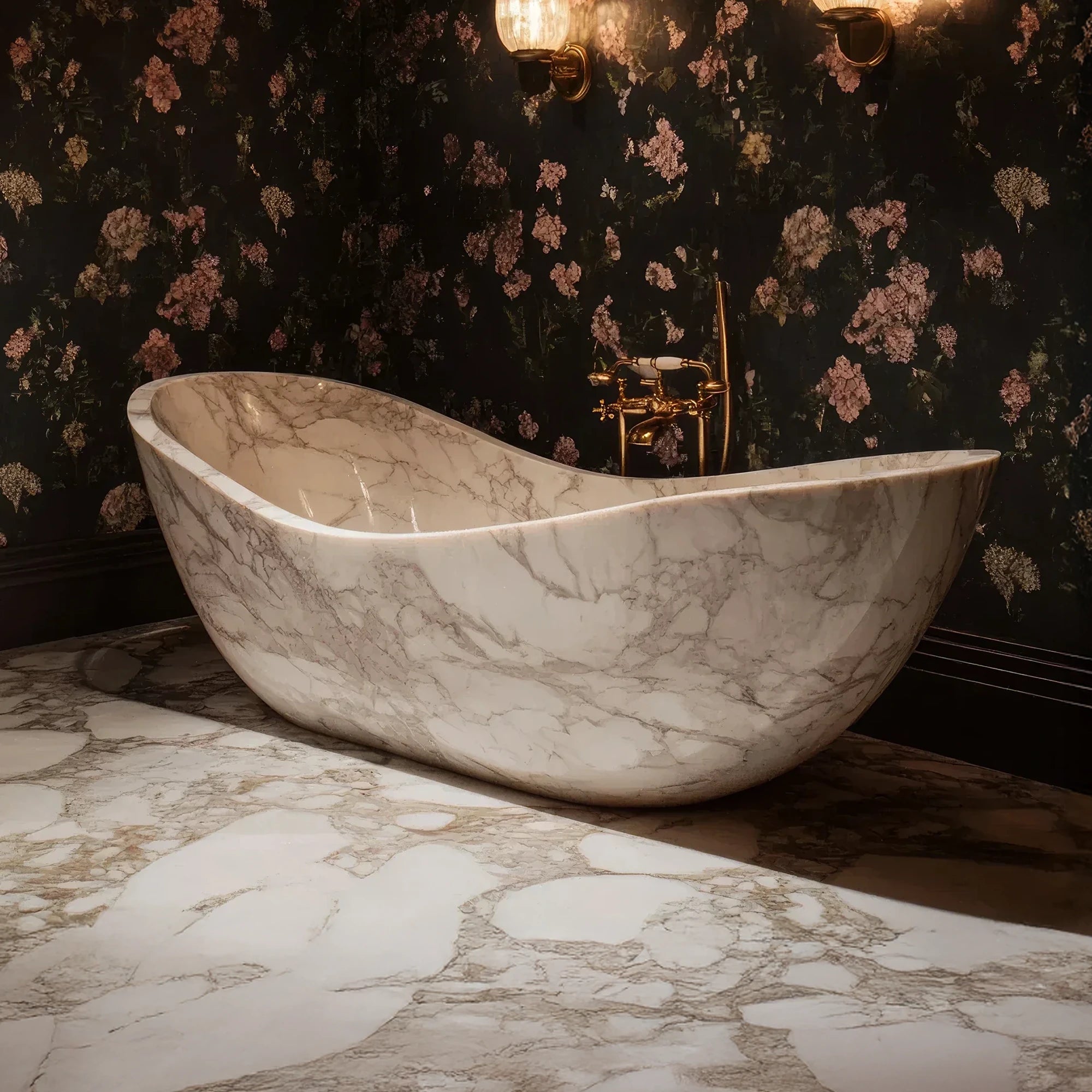 Opulent Retreat Marble Bathtub