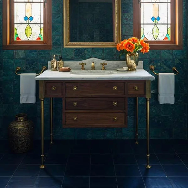 Carrara White Marble Vanity Top Sink hover