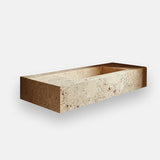 Bespoke Travertine Wall Sink - Champagne Beige Marble Basin