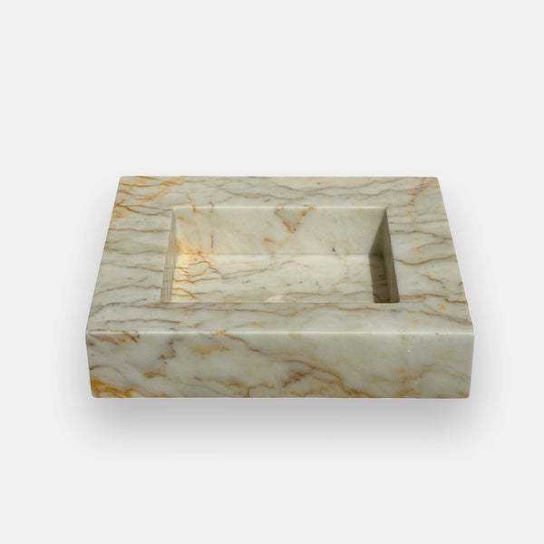 Calacatta Gold Marble Wall Sink – Custom Elegant Design