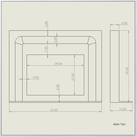 Alan Tan CUSTOM ORDER (Marble Fireplace Repeat payment)