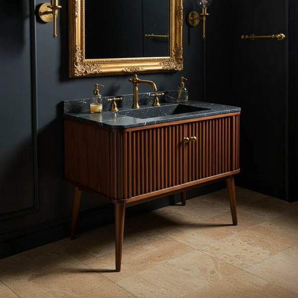 Fluted Black Marble Sink hover