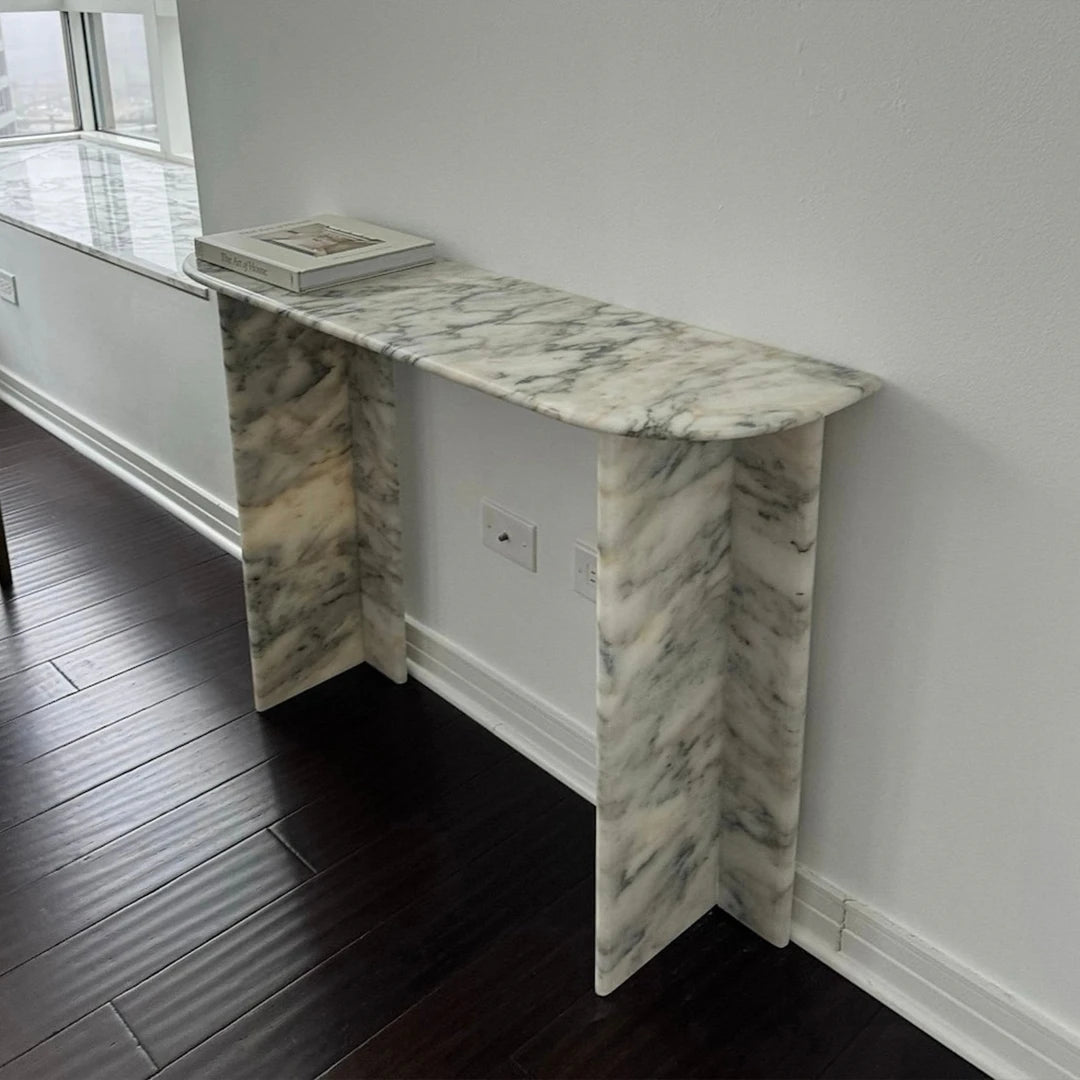 ONS Marble Calacatta Green Marble Console Table