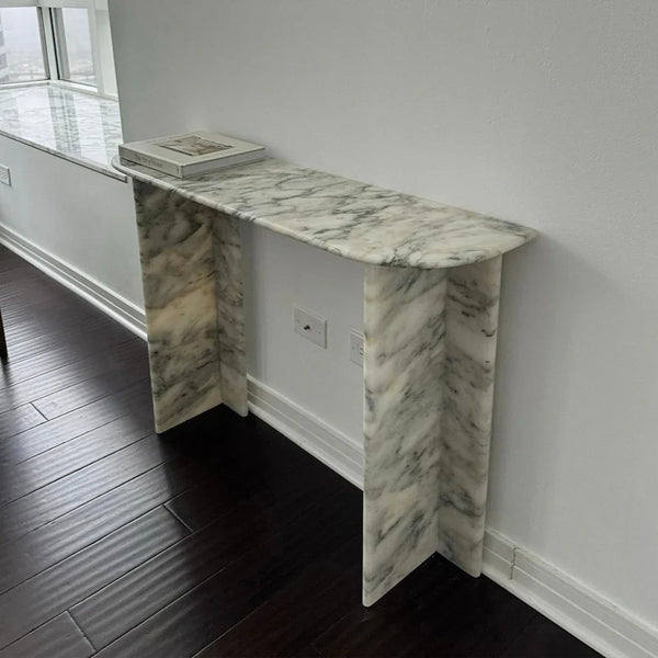 Calacatta Green Marble Console Table