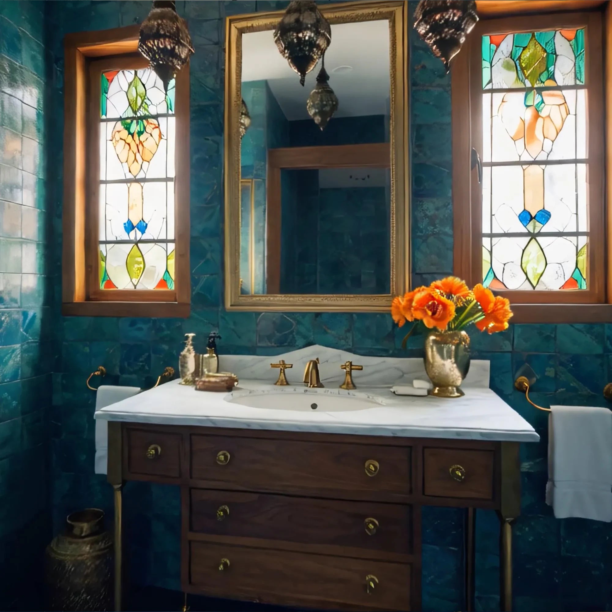 carrara marble integrated vanity sink