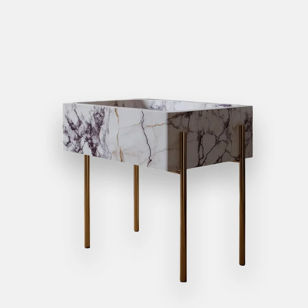 Ramp Sink and Carrara Marble Stone