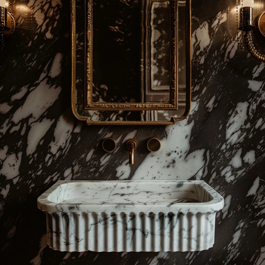 ONS Marble Powder Room Stone Sink