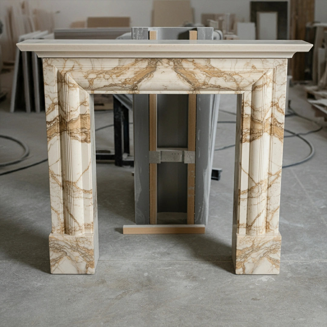 Classic Fireplace Mantel With Columns - ONS Marble