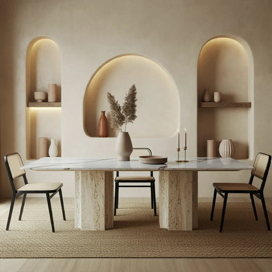 contemporary marble dining table