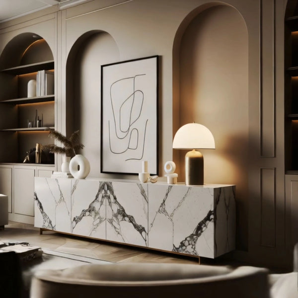 Contemporary Marble TV Console hover