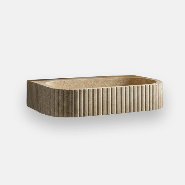 Contoured Travertine Sink