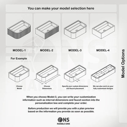 ONS Marble Custom Marble Sink