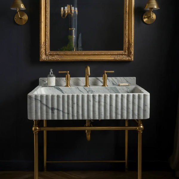 Polished Marble Vessel Sink hover