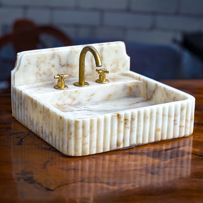 ONS Marble Calacatta Gold Custom Luxury Marble Sink