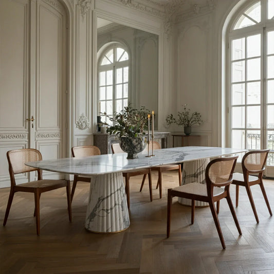 elegant marble dining table