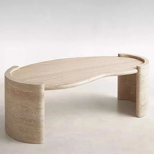 Elegant Travertine Marble Coffee Table