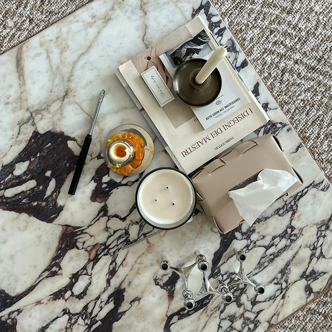 ONS Marble Elegant Calacatta Viola Marble Coffee Table