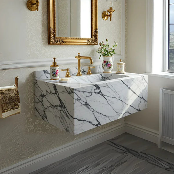 Calacatta Marble Floating Vanity hover