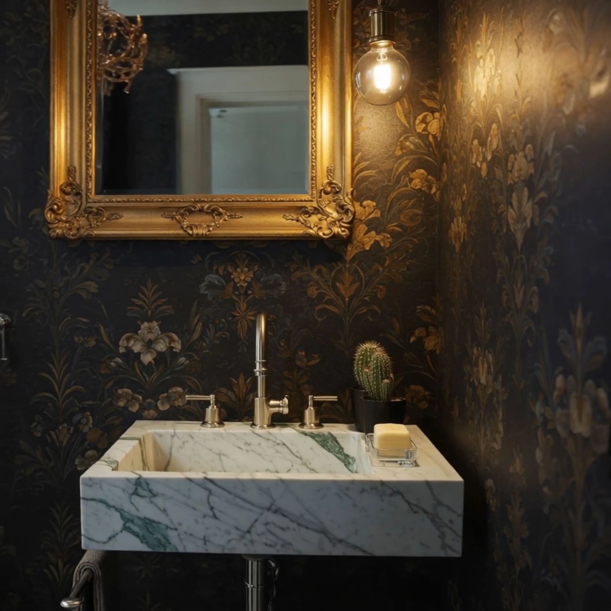 floating marble rectangular marble sink