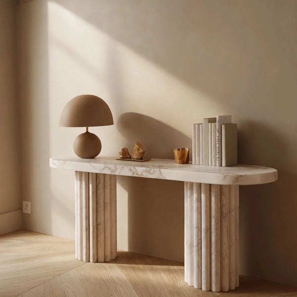Marble Fluted Console Table hover