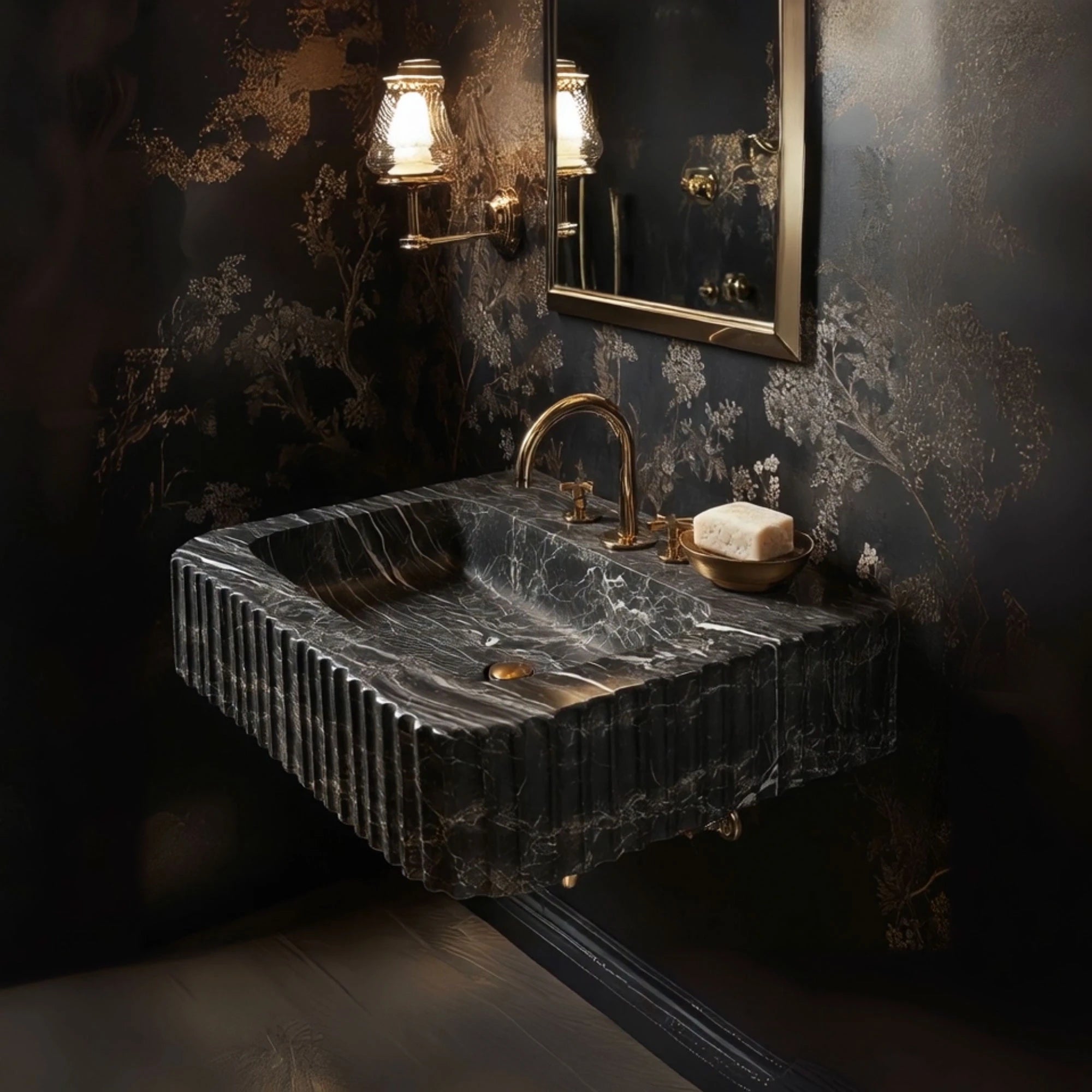 hand carved large marble vessel sink for bathroom decor