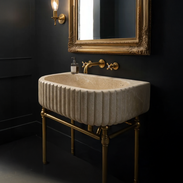 Textured Travertine Basin hover