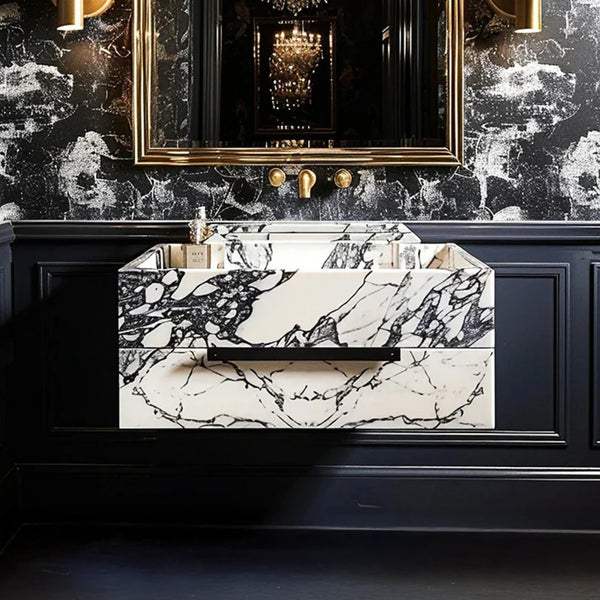 Calacatta Viola Marble Bathroom Sink for Luxury Spaces hover