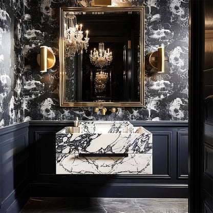 ONS Marble Calacatta Viola Marble Bathroom Sink for Luxury Spaces