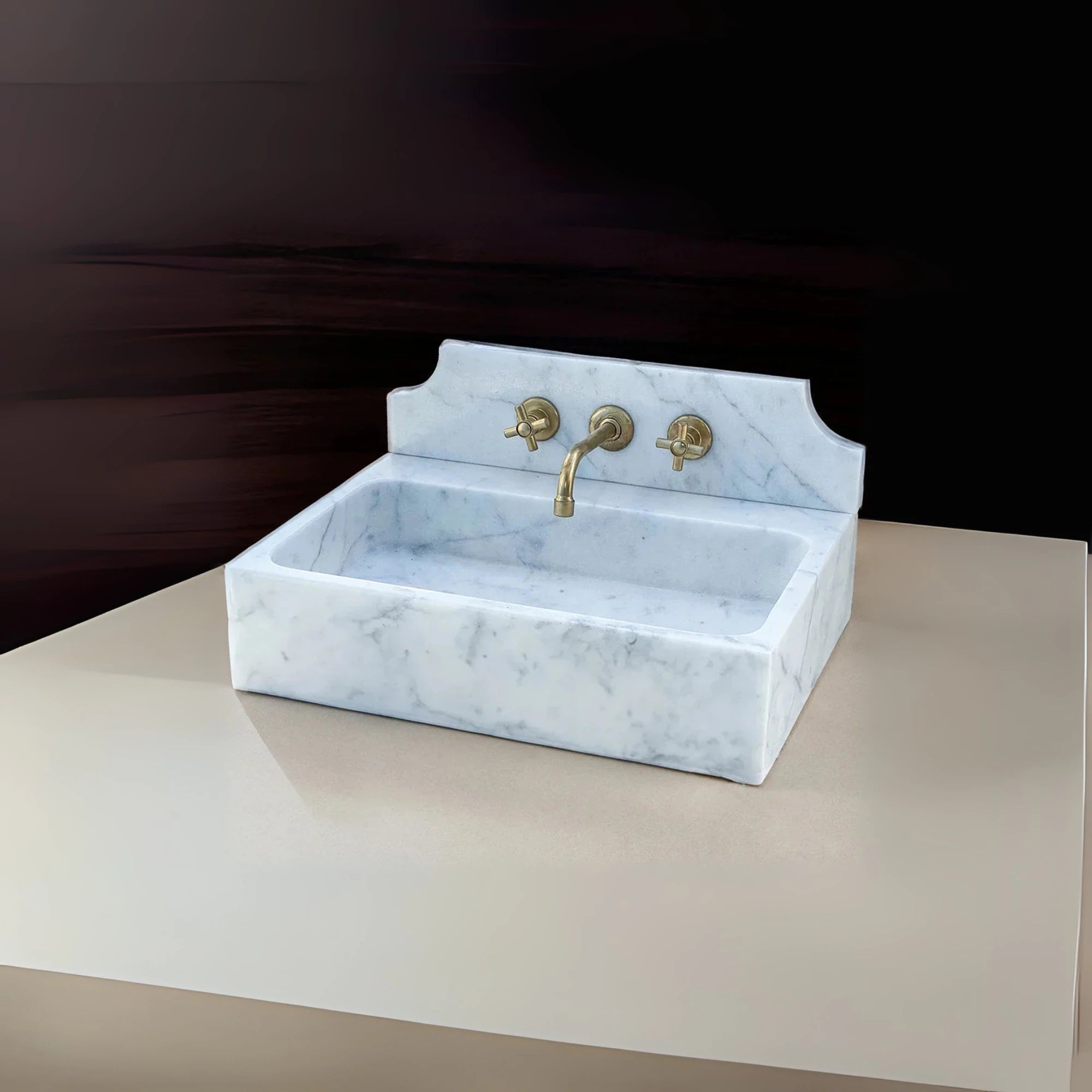 luxury custom marble sink wall mounted bathroom