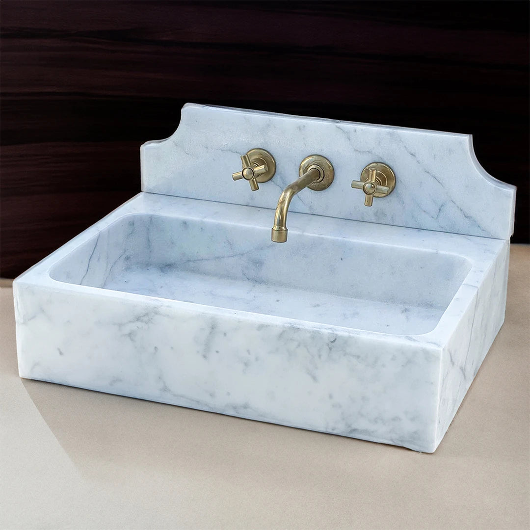 ONS Marble Elegant Wall Mounted Custom Marble Vanity Sink