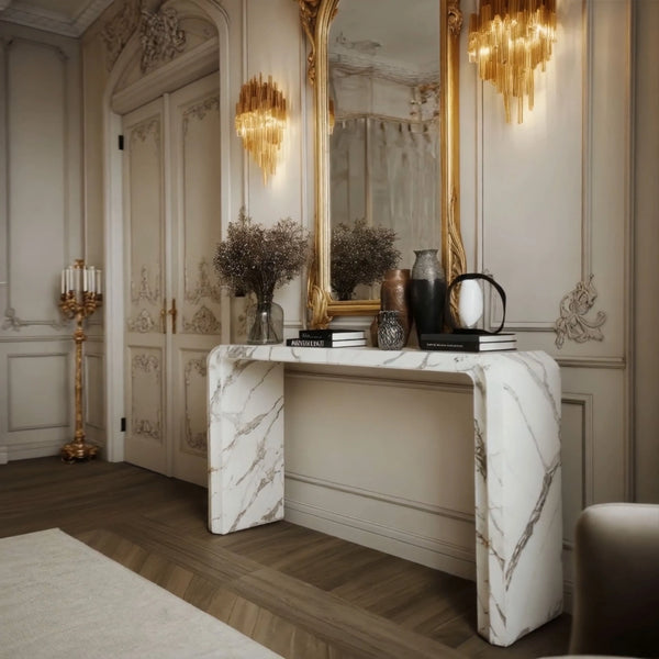 Marble Elegance Console Table hover