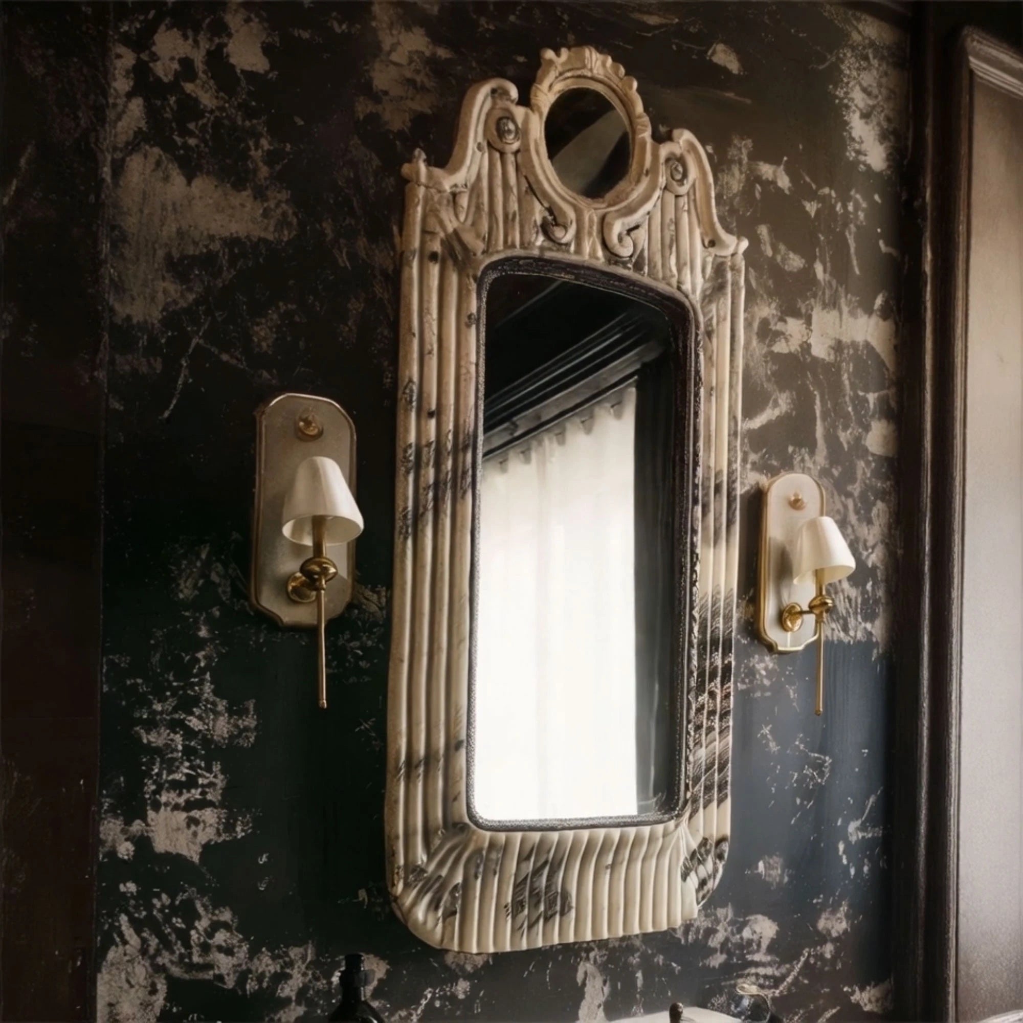 marble frame floor mirror