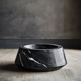 marble geometric pet bowl