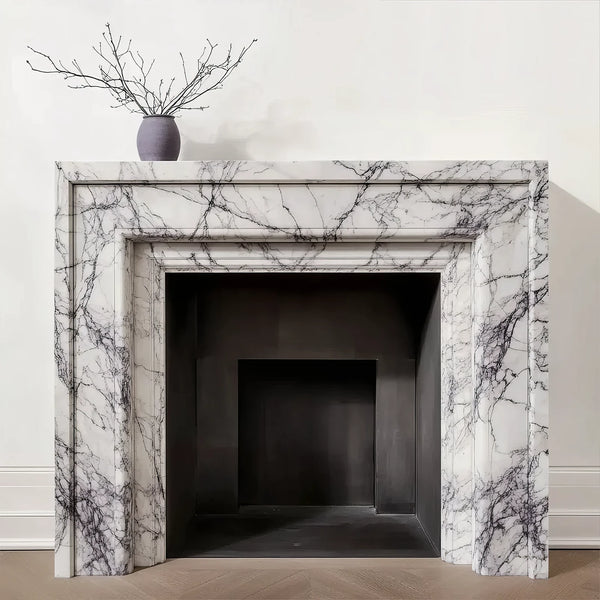 Marble Linear Modern Fireplace Mantel