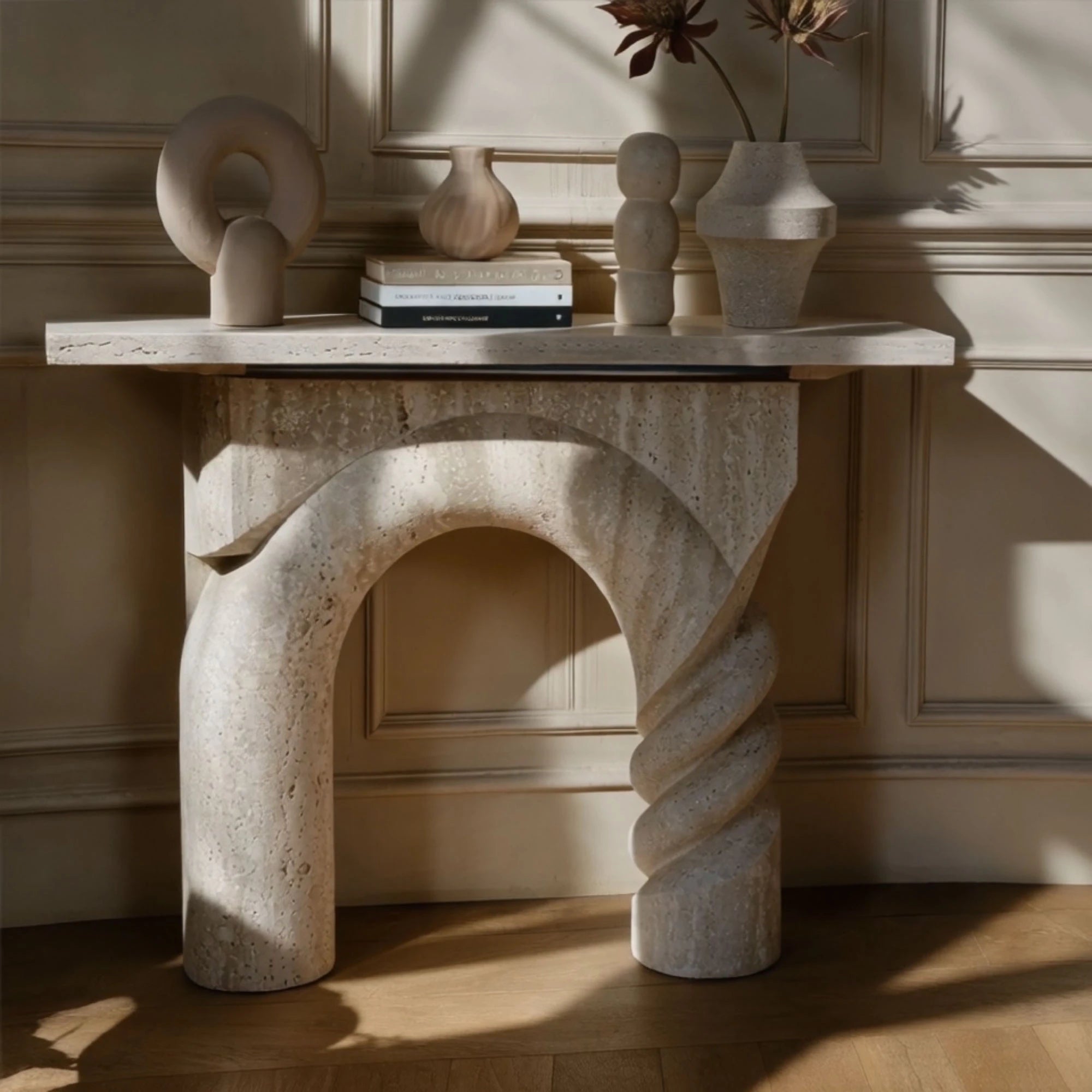 modern marble arch console
