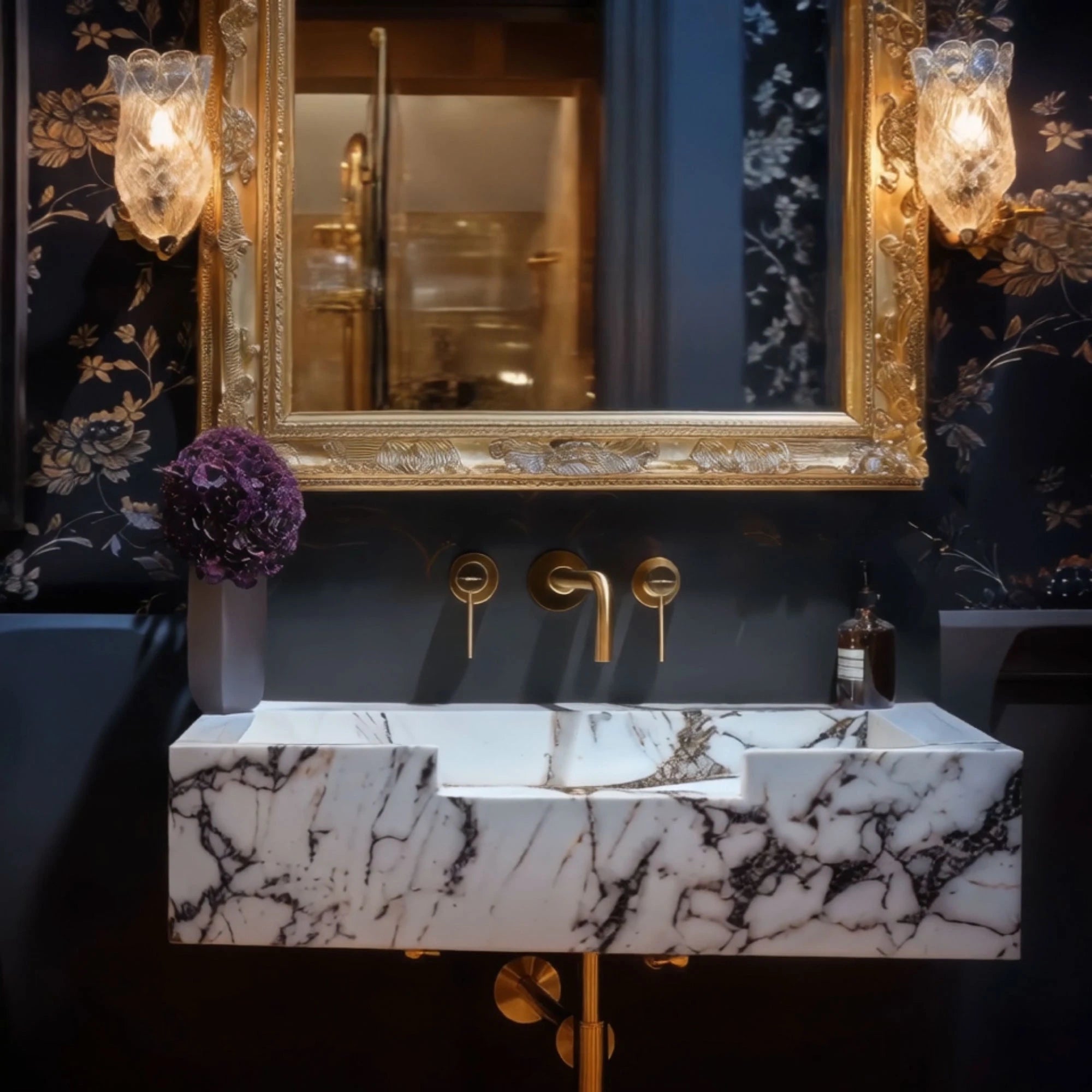 modern marble bathroom sink unit