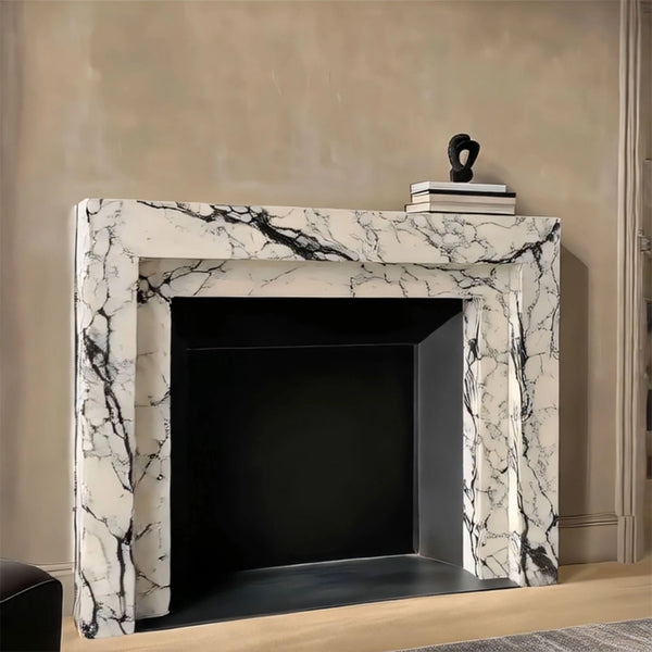 Modern Marble Fireplace Mantel hover