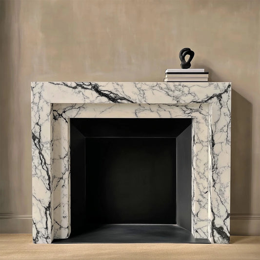 modern marble fireplace mantel