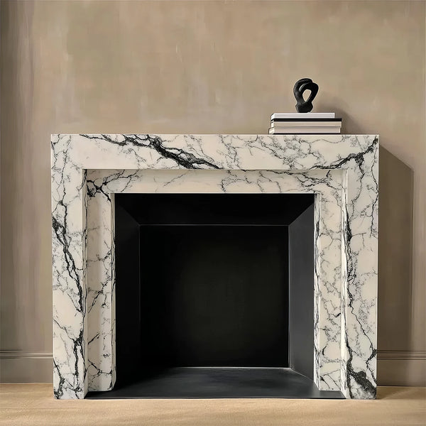 Modern Marble Fireplace Mantel