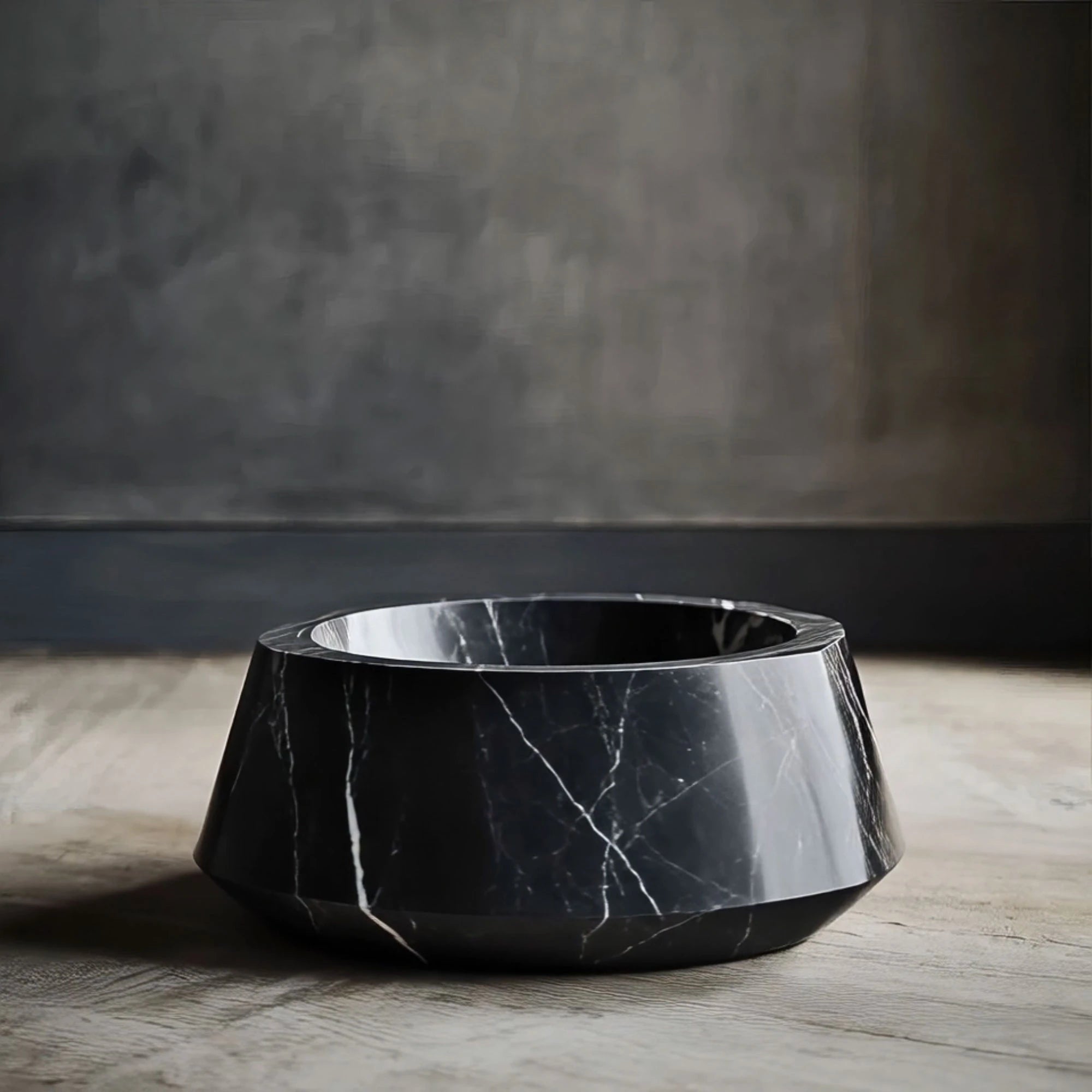 modern stone pet feeding bowl