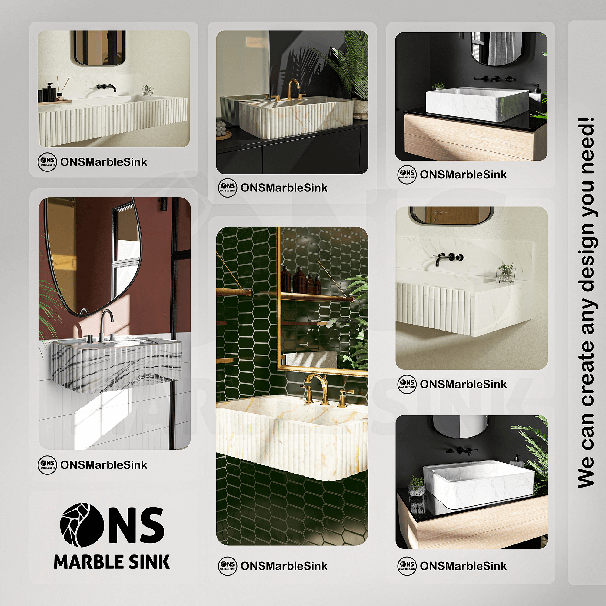 ONS Marble Co marble sink products