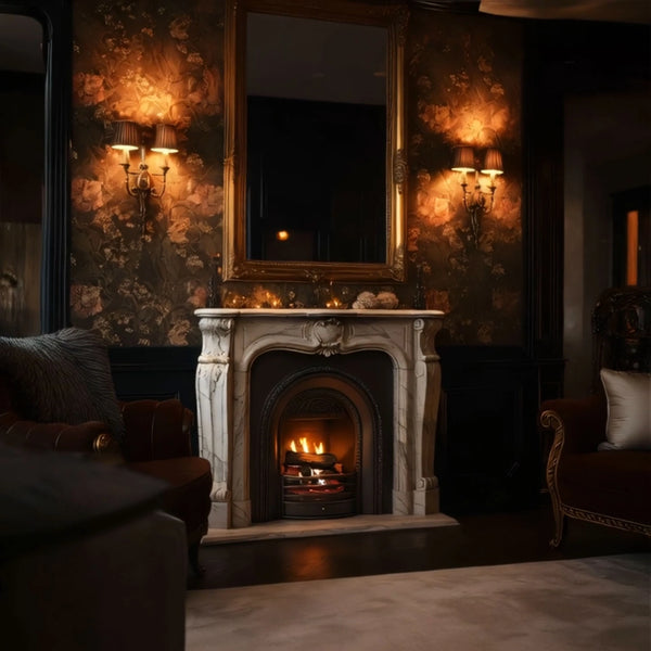 Ornate Marble Fireplace Mantel hover