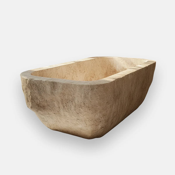 Rustic Tranquility Marble Bathtub