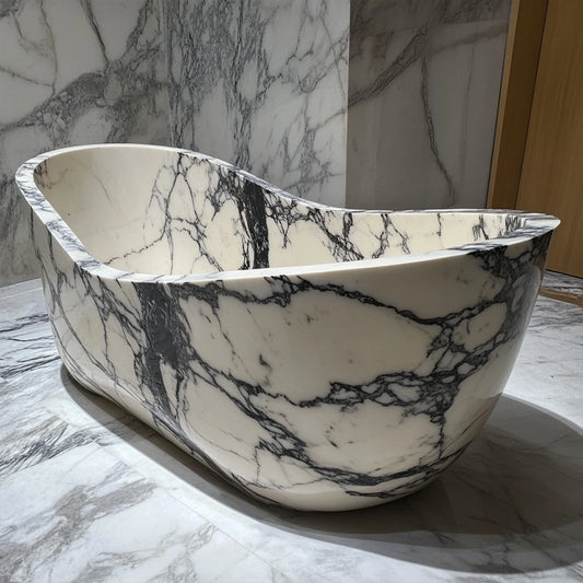 veined marble splendor bathtub