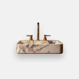 vessel marble rectangular sink
