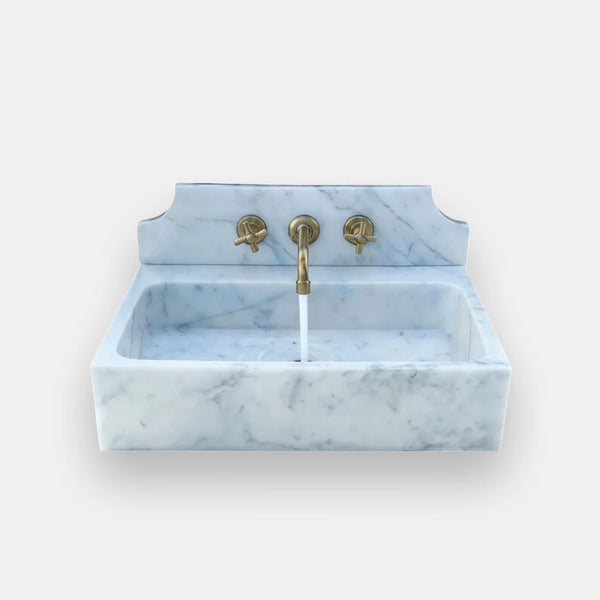 Elegant Wall Mounted Custom Marble Vanity Sink